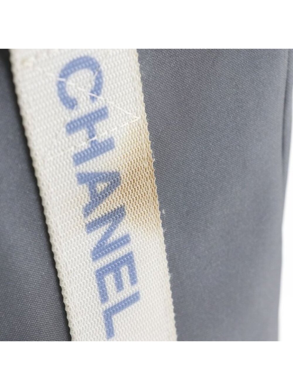Chanel Logo Sport Line Nylon Gray Tote Bag - Picture 8 of 10